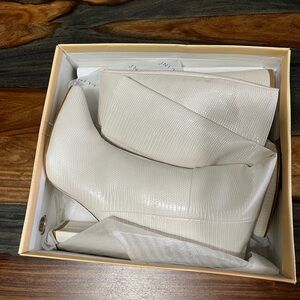 Knee high heeled boots